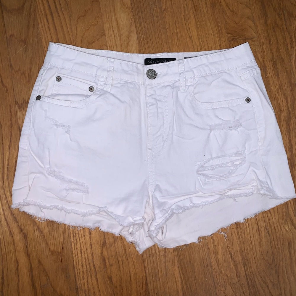 Aeropostale white cutoff shorts